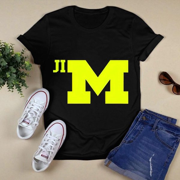 Jim Harbaugh Michigan Wolverines Big M T Shirt Black 1