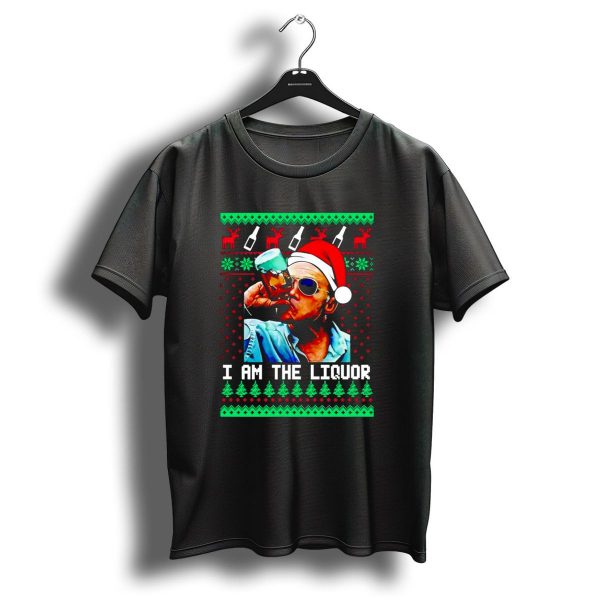 Jim Lahey I Am The Liquor Christmas Santa Hat Reindeer And Bottles T Shirt 1 t shirt 1