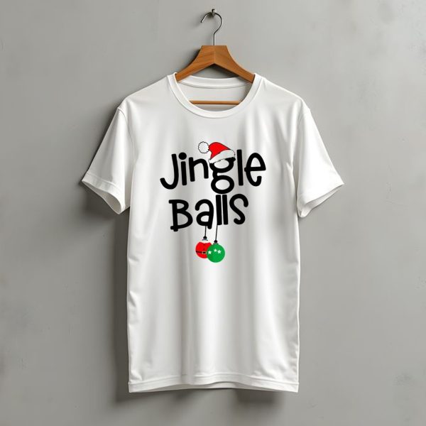 Jingle Balls Christmas Santa Hat Red Green Ornaments T Shirt t shirt 1