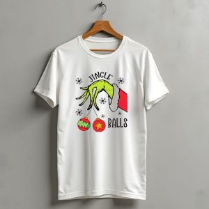 Jingle Balls Grinch Hand Holding Christmas Ornaments T-Shirt