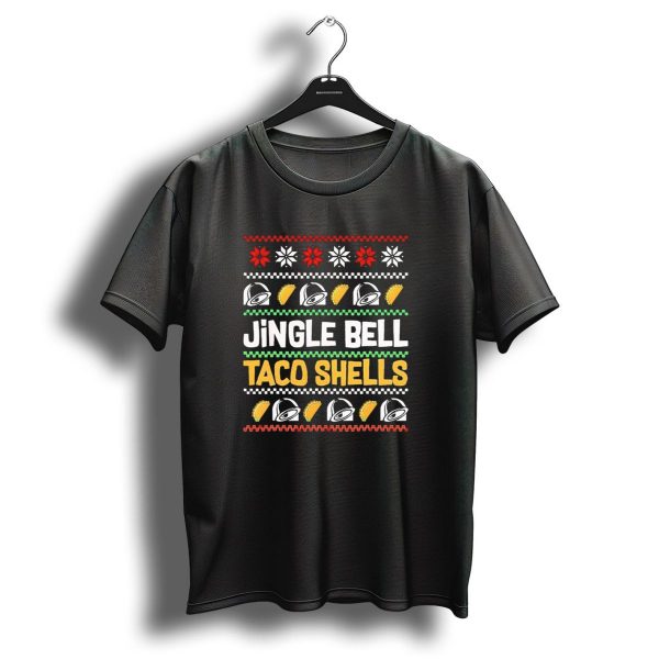 Jingle Bell Taco Shells Christmas Snowflakes Festive Tacos T Shirt 1 t shirt 1