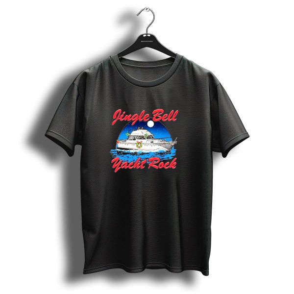 Jingle Bell Yacht Rock Christmas Boat With Holiday Wreath And Lights T Shirt 1 t shirt 1