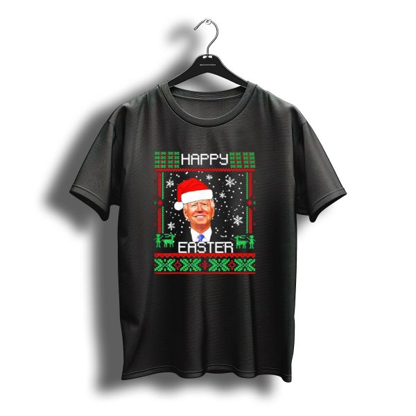 Joe Biden Santa Happy Easter Christmas Snowflakes Reindeer T Shirt t shirt 1