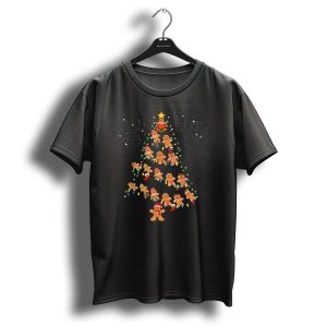 Jolly Gingerbread Christmas Tree Star Garland Festive Holiday Cookies T-Shirt