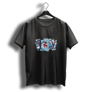Joy Plaid Christmas Reindeer Snowflakes Pinecones T Shirt