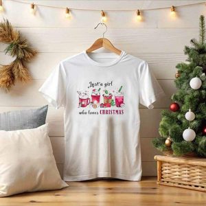 Just A Girl Who Loves Christmas Festive Drinks And Candy T-Shirt