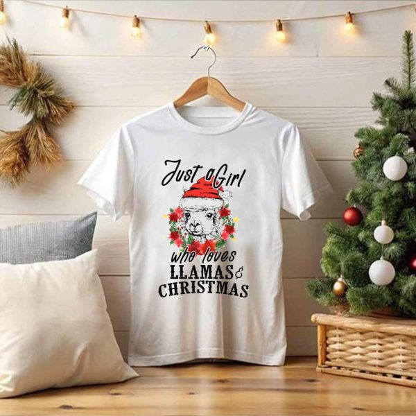 Just A Girl Who Loves Llamas And Christmas T Shirt 1 t shirt 1 Pittsburgh Steelers Unicorn Merry Christmas Knitted Ugly Sweater 1