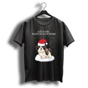 Just A Girl Who Loves Shih Tzu And Christmas T-Shirt