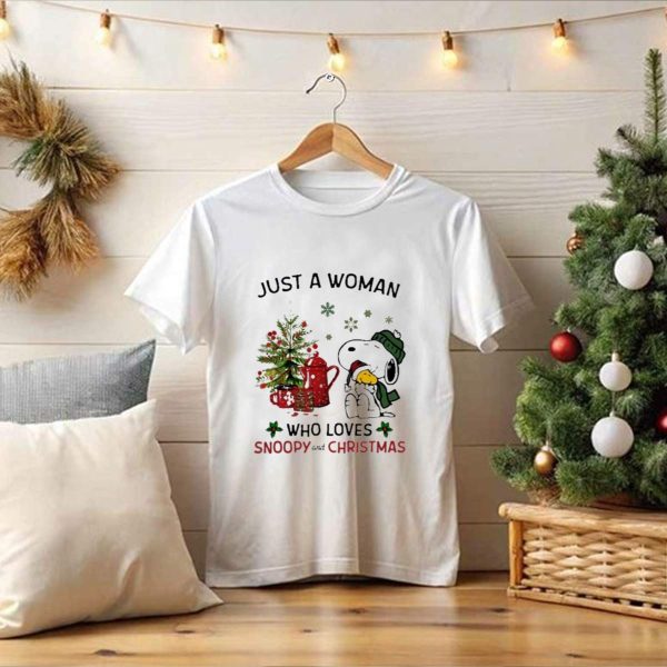 Just A Woman Who Loves Snoopy Hug Woodstock And Christmas T Shirt 1 t shirt 1 Pittsburgh Steelers Unicorn Merry Christmas Knitted Ugly Sweater 1