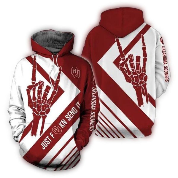 Just Send It Oklahoma Sooners AOP Hoodie 1