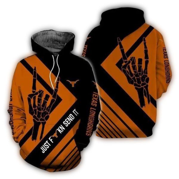 Just Send It Texas Longhorns AOP Hoodie 1