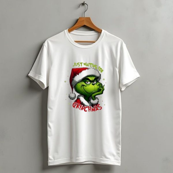 Just Waiting For Grinchmas Merry Christmas T Shirt 1 t shirt 1