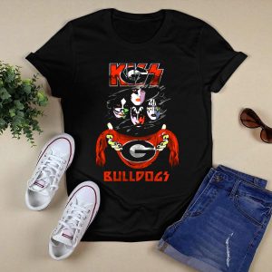 Kiss Georgia Bulldogs Logo Fusion Fan T Shirt