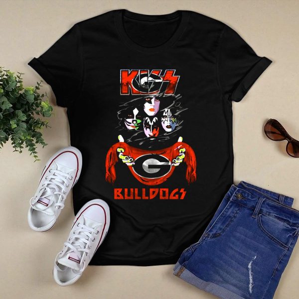 KISS Georgia Bulldogs Logo Fusion Fan T Shirt 1