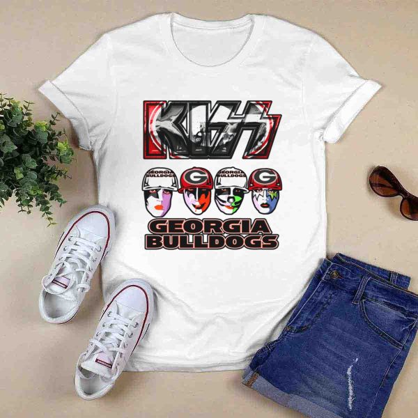 KISS Georgia Bulldogs Mascots Rock Band Makeup T Shirt 0