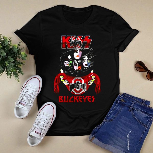KISS Ohio State Buckeyes NCAA Band Collaboration T Shirt Black 1