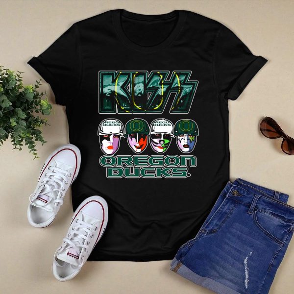 KISS Oregon Ducks Football Faces T Shirt 1