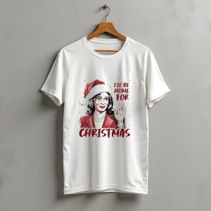 Kamala Harris I'Ll Be Home For Christmas Santa Hat T-Shirt