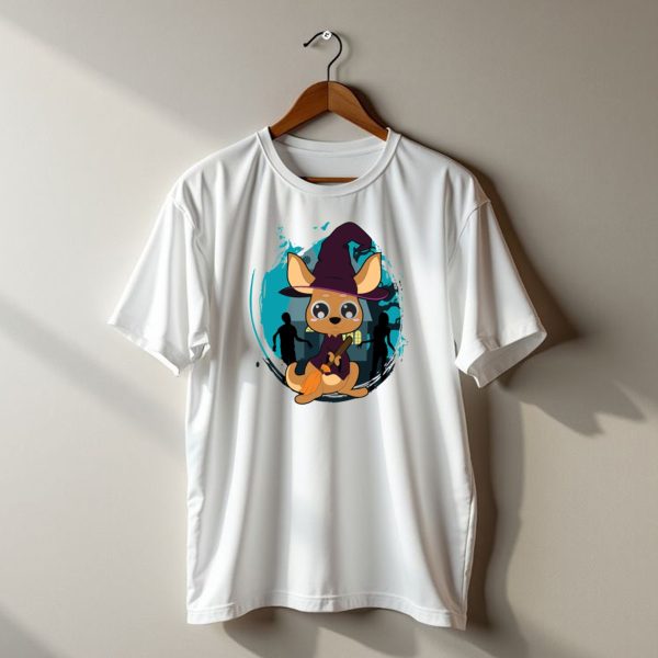 Kangaroo Witch Halloween Animals Spooky Night t shirt 1