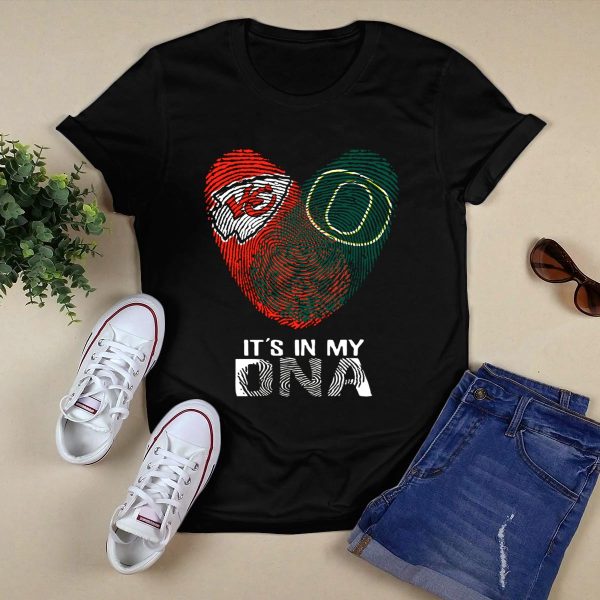 Kansas City Chiefs Oregon Ducks Its In My Dna T Shirt 1