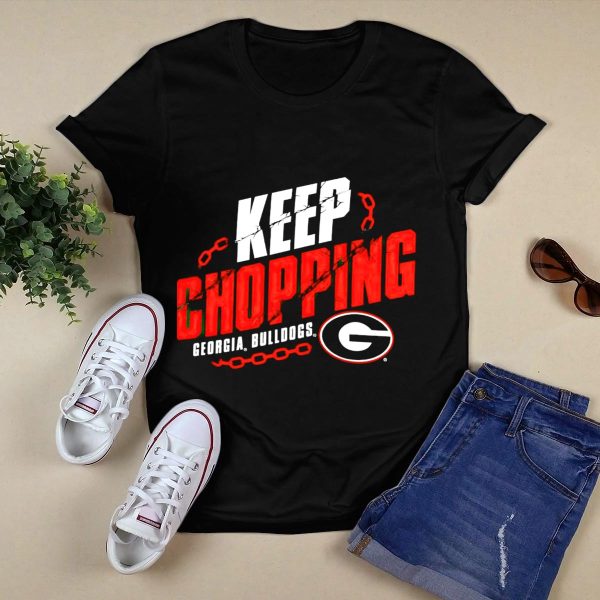 Keep Chopping Georgia Bulldogs G Logo Chain T Shirt 1