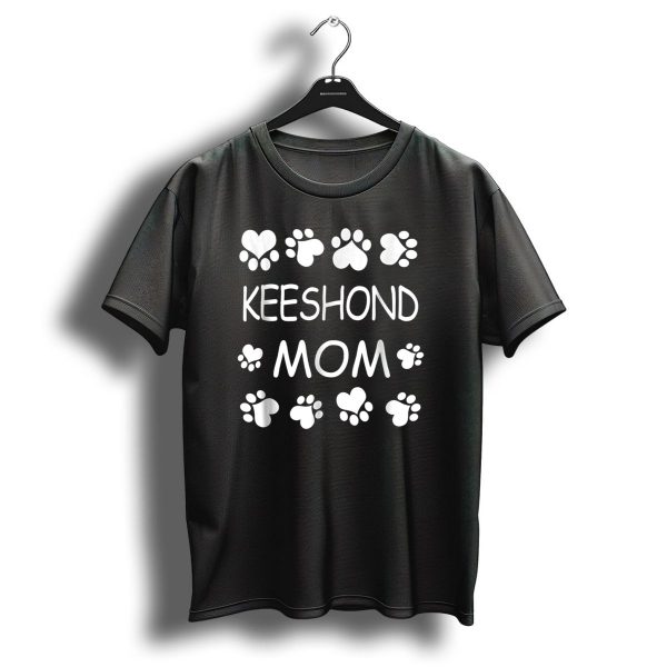 Keeshond Mom Paw Print Hearts Christmas Birthday T Shirt 1 t shirt 1
