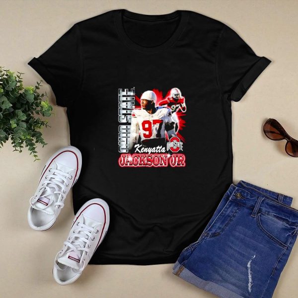 Kenyatta Jackson Jr Ohio State Buckeyes Player Collage T Shirt Style 1 Black 1