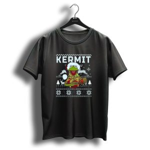Kermit Christmas Ugly Sweater Muppet Christmas Carol Festive T Shirt
