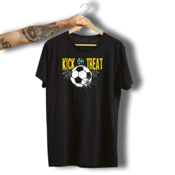 Kick Or Treat Soccer Halloween Sweden Spider Webs T Shirt t shirt 1