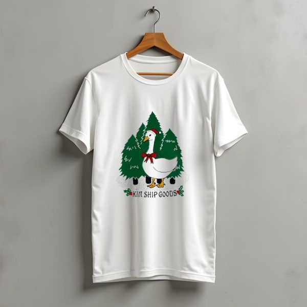 Kin Ship Goods Santa Claus Duck Christmas Trees Merry Christmas T Shirt t shirt 1