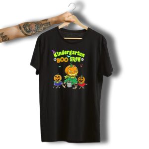 Kindergarten Boo Crew Trick Or Teach Halloween Pumpkin T-Shirt