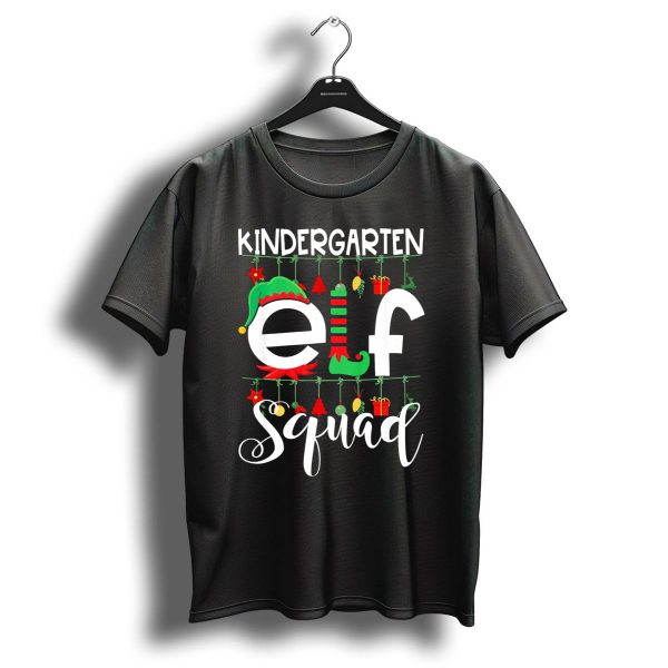 Kindergarten Elf Squad Festive Christmas Teacher Team T Shirt 1 t shirt 1