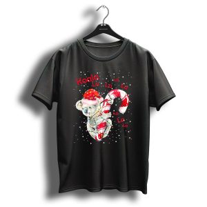 Koala La La La Christmas Candy Cane Lights T Shirt