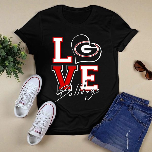 LOVE Georgia Bulldogs T Shirt 1