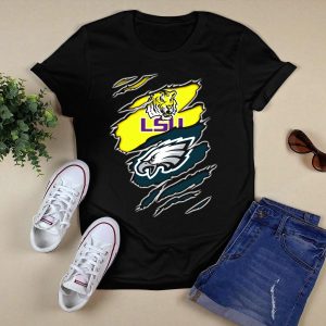 Lsu Eagles Tiger And Eagle Scratch T-Shirt