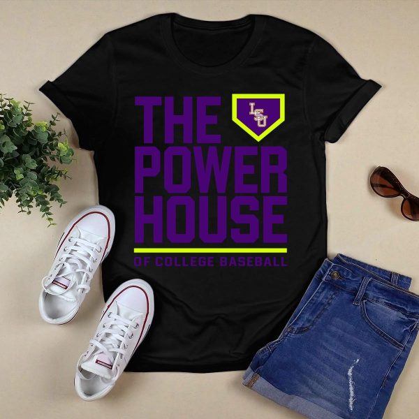 LSU The Power House Of College Baseball T Shirt Black 1