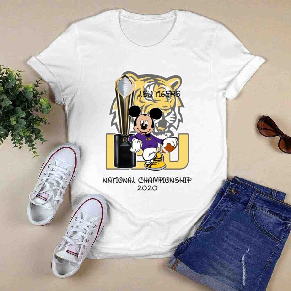 LSU Tiger Mickey Mouse National Championship 2020 Shirt 0