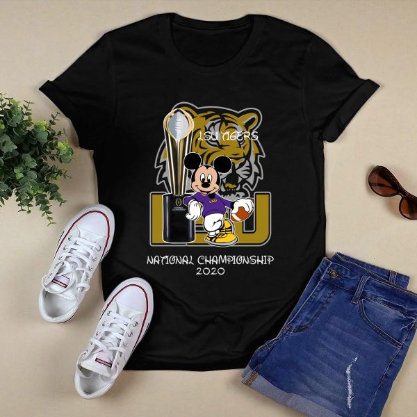 LSU Tiger Mickey Mouse National Championship 2020 Shirt Black 1