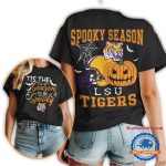 Lsu Tigers 2025 Ncaa Halloween Spooky Season Vintage All-Over Print T-Shirt