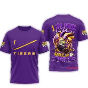 Lsu Tigers 2025 Ncaa I Bleed All-Over Print T-Shirt