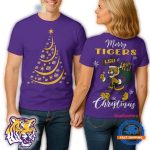 Lsu Tigers 2025 Ncaa Merry Christmas All-Over Print T-Shirt