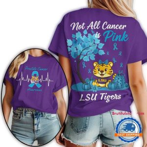 Lsu Tigers 2025 Ncaa Prostate Cancer Awareness All-Over Print T-Shirt