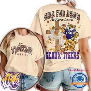 Lsu Tigers 2025 Ncaa Season Fall For Jesus All-Over Print T-Shirt