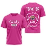 Lsu Tigers 2025 Ncaa Teacher Tackle Breast Cancer All-Over Print T-Shirt