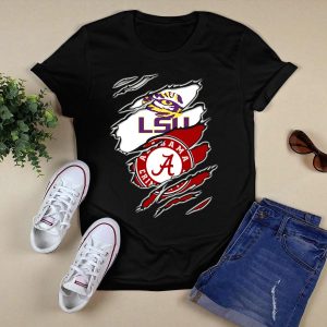 Lsu Tigers Alabama Crimson Tide Rivalry Claw Marks T-Shirt