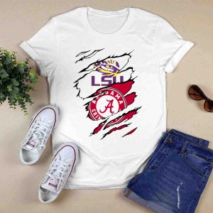 Lsu Tigers Alabama Crimson Tide Rivalry Claw Marks T-Shirt