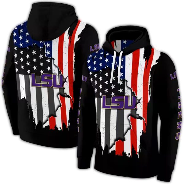 LSU Tigers American Pride AOP Hoodie 1