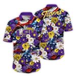 Lsu Tigers Blossom Flower Pattern Tropical Hawaiian Shirt