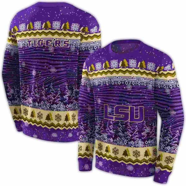 LSU-Tigers-Christmas-Trees-Purple-AOP-Sweatshirt-1 LSU Tigers Christmas Trees Purple AOP Sweatshirt 1