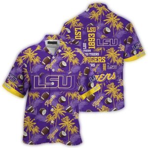 Lsu Tigers Coconut Pattern Hawaiian Shirt